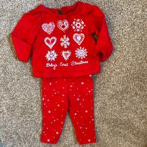 Very small Baby’s First Christmas Outfit, 3 months, like new!
